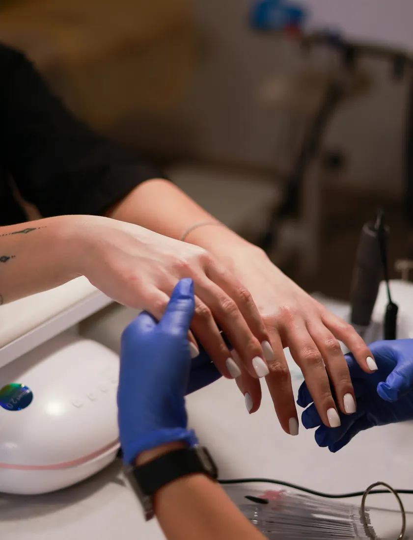 Nail service listing with photos and details