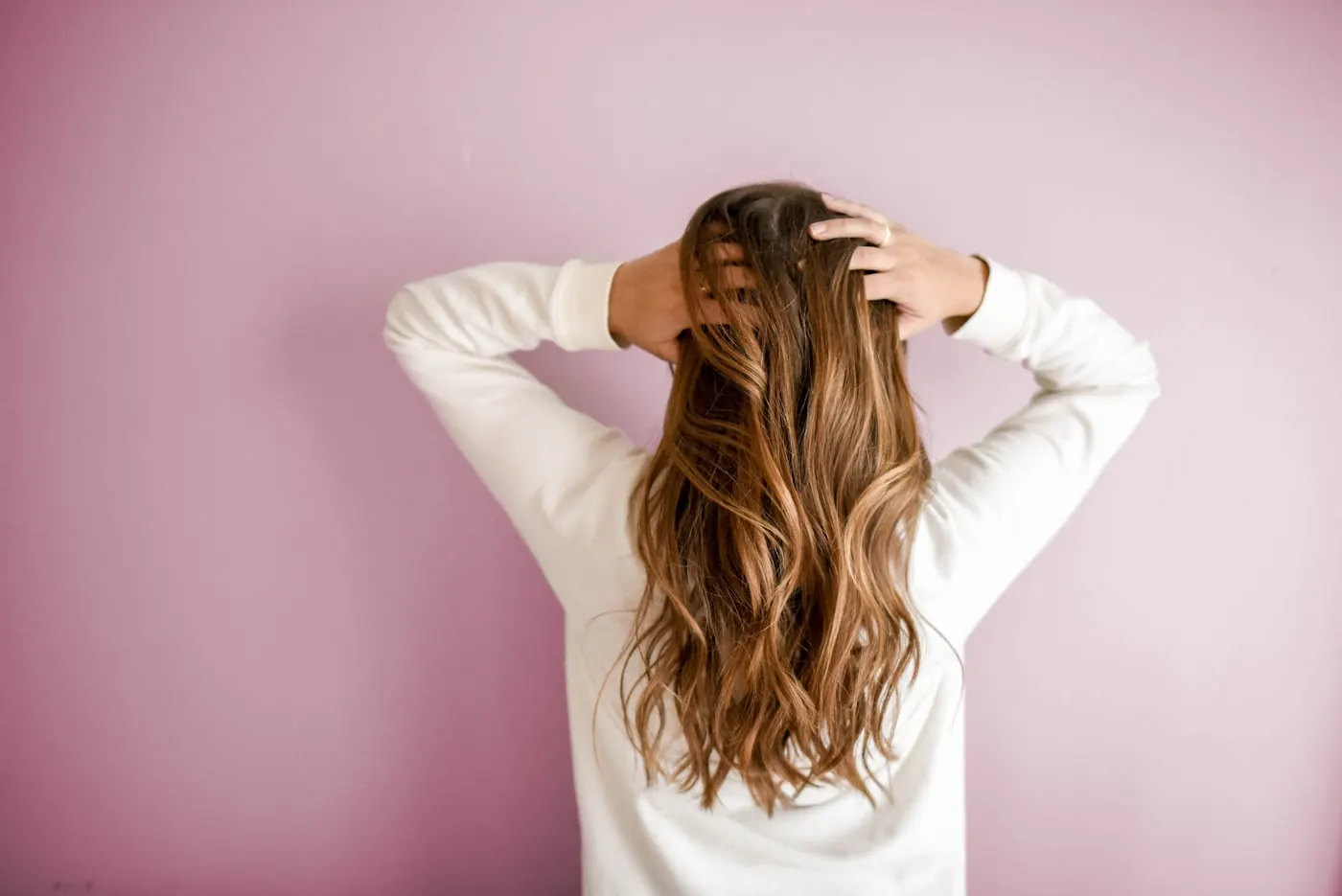 Finished hairstyle with polished curls